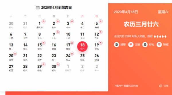 2020年4月18日結婚