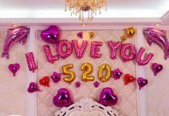 婚房臥室氣球裝飾效果圖2019款
