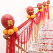 結婚樓梯氣球布置圖片及布置技巧
