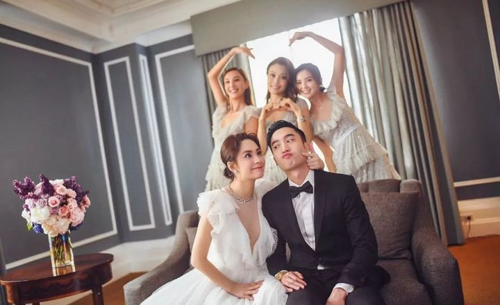 感情: 阿嬌洛杉磯婚前派對(duì)，深v透視婚紗美出天